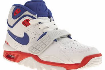 kids nike white & blue air trainer sc 11