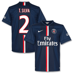 PSG Home T.Silva No.2 Shirt 2014 2015 (Fan Style