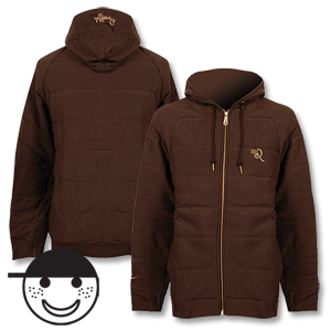 R10 Ronaldinho Full Zip Hooded Top - Boys - Brown