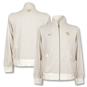 R10 Ronaldinho Full Zip Track Top - Cream