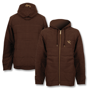 R10 Ronaldinho Hooded Full Zip Top - brown