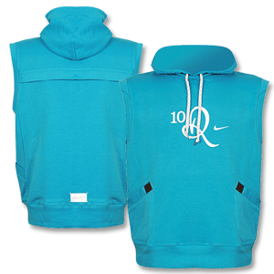 R10 Ronaldinho Sleeveless Hooded Top - sky