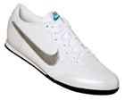 Track Racer White/Metallic Silver Leather