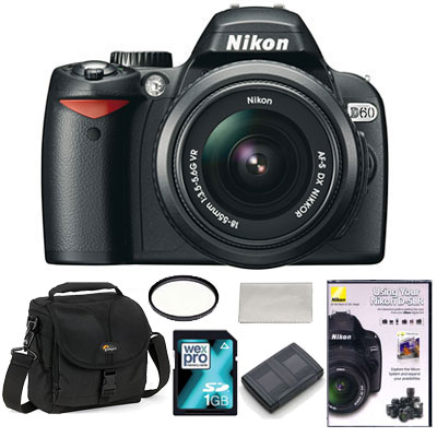 D60 Digital SLR with 18-55mm VR Lens -