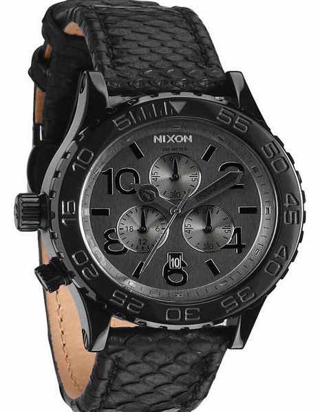 Mens Nixon 42-20 Chrono Watch - Black Snake