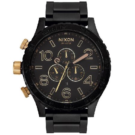 Nixon Mens Nixon 5130 Chrono Watch - Matte Blk/Gold