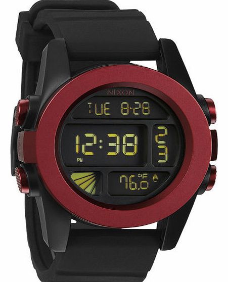 Mens Nixon Unit Watch - Dark Red / Black Ano