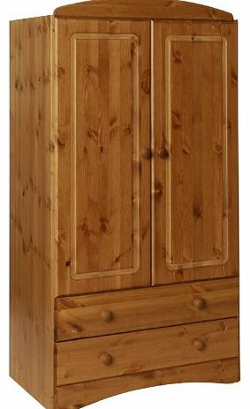 Aviemore 2-Door 2-Drawer Combi Robe, 153 x 82 x 49 cm, Antique Pine