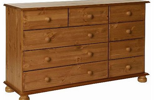 Copenhagen 2 Plus 3 Plus 4-Drawer Chest, 74 x 121 x 39 cm, Antique Pine