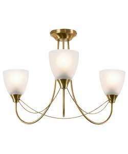 Symphony Antique Brass 3 Light Ceiling Light