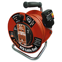 Cable Reel RCD 240V 25m 4 Socket