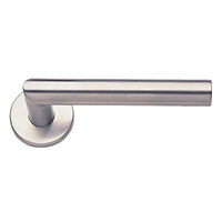 Door Handle Mitred Satin Stainless Steel