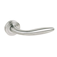 Door Handle Soft Satin Chrome Plated