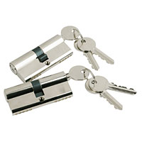 Non-Branded Keyed Alike Euro Cylinder Nickel Pack of 2