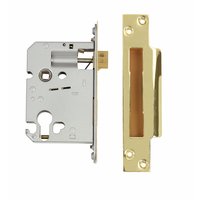 Non-Branded QUBE Euro Cylinder Sashlock Brass 3 / 76mm