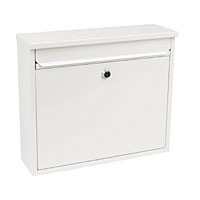 Rectangular Elegance Post Box White