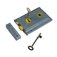 Non-Branded Rim Sash Lock Grey