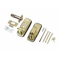 Non-Branded Secure Fast Mini Easy Code Push Button Lock Brass