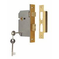 Non-Branded Union 3 Lever Mortice Sash Lock Brass 3.0andquot;