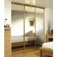 Wardrobe set oak frame mirror panel 2286 x 2280mm