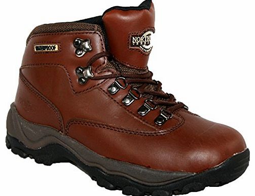 LADIES BROWN WATERPROOF BOOTS,HIKING,WALKING,LEATHER UK8