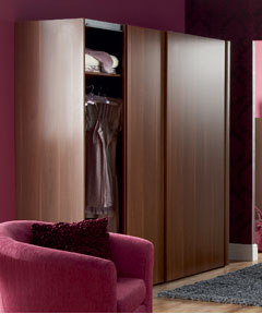 Triple Sliding Wardrobe - Walnut