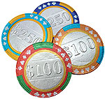 40mm, Chocolate Casino Poker Chips