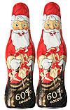 Bag of Dark Chocolate Santas