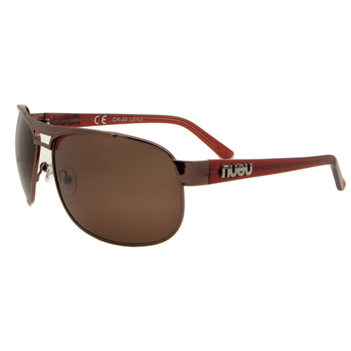 Nueu Mens Nueu 702 New Aviator Sunglasses Brown Lens