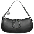 Nuovedive Black Buckled Leather Hobo Bag