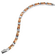 Apricot Zircons Sterling Silver Bracelet