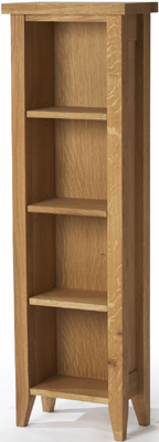 oak 4 SHELF NARROW BOOKCASE WEALDEN