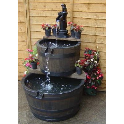 Aigen Oak Barrel Water Feature (Large)