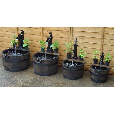 The Conval Oak Barrel Water Feature (Small)