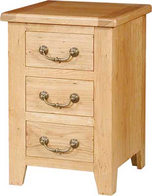 BEDSIDE CABINET 3 DRAWER COTSWOLD RUSTIC