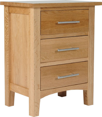 BEDSIDE CABINET 3 DRAWER PRESTIGE