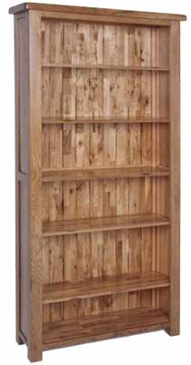 oak BOOKCASE 42.5IN x 38.5IN DEVON RUSTIC