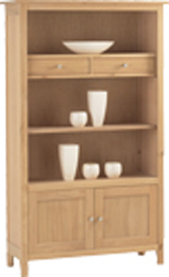 oak BOOKCASE MEDIUM 63IN x 38.5IN CORNDELL NIMBUS