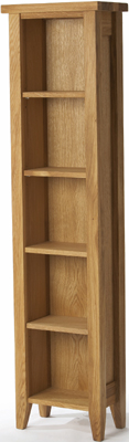 oak BOOKCASE NARROW 5 SHELF