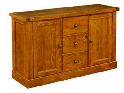 oak Distressed Triple Sideboard Devonshire