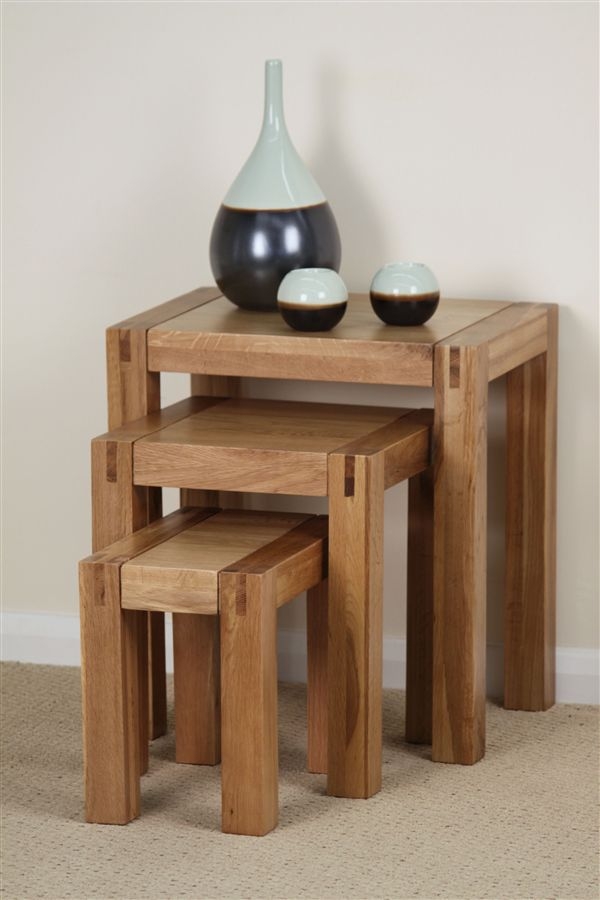 Alto Solid Oak Nest of Tables