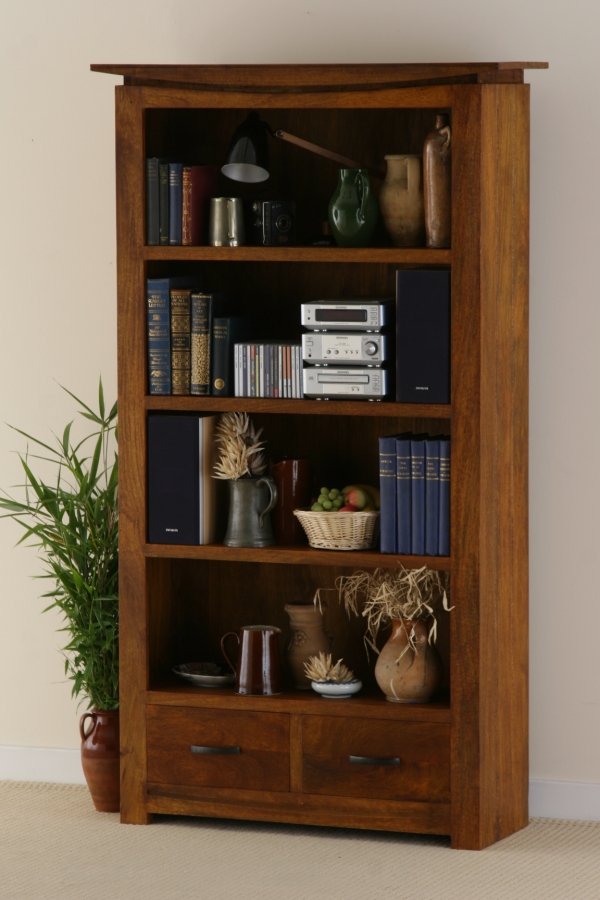 Oak Furniture Land Tokyo Brown Teak Mango Bookcase