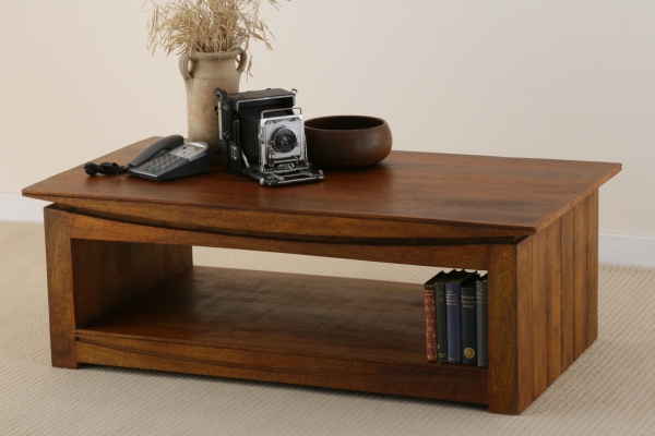 Oak Furniture Land Tokyo Brown Teak Mango Coffee Table