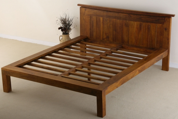 Tokyo Brown Teak Mango Kingsize Bed