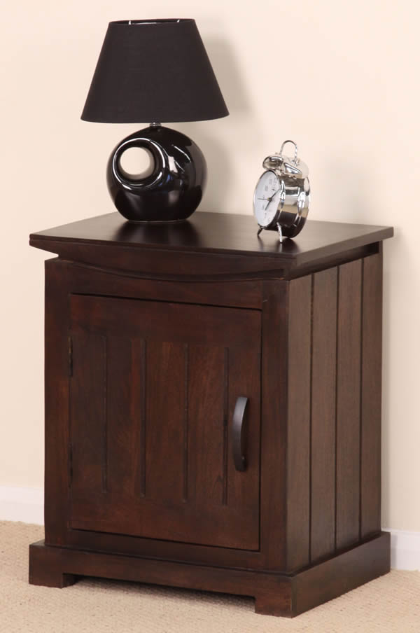 Tokyo Solid Dark Mango Bedside Cabinet