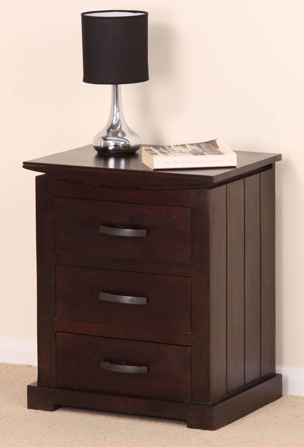 Tokyo Solid Dark Mango Bedside Chest