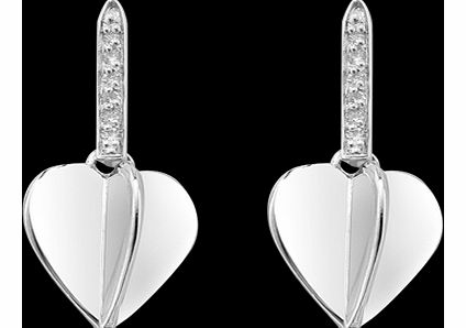 My Heart Spin Diamond Drop Earrings OFJ041-R-D