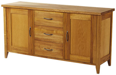 oak Sideboard 2 Door 3 Drawer Large Wealden