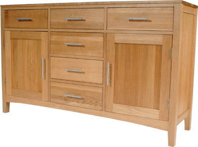 oak SIDEBOARD 2 DOOR 6 DRAWER PRESTIGE