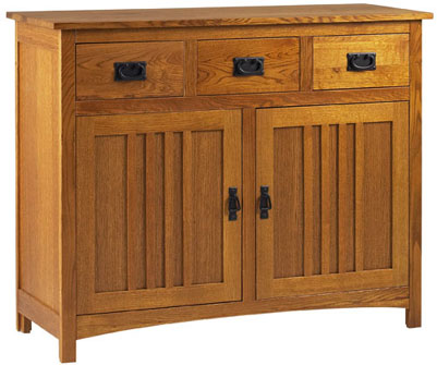 oak SIDEBOARD TRIPLE DRAWER KINGSLEIGH CORNDELL